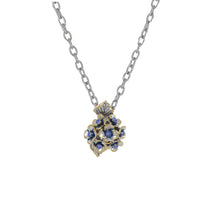 K5618-A225 Hydrangea One Large Flower Necklace Two Tone