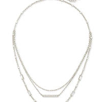 Addison Triple Strand Necklace in Silver