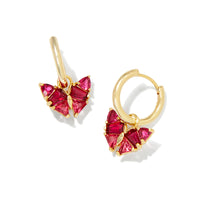 Blair Butterfly Huggie Earring Gold Cranberry Mix