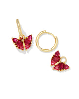 Blair Butterfly Huggie Earring Gold Cranberry Mix
