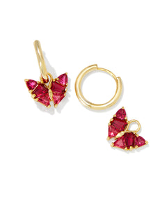 Blair Butterfly Huggie Earring Gold Cranberry Mix