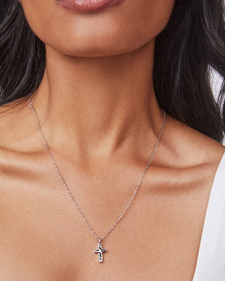 Cross Pendant Necklace in Silver