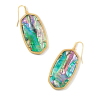 Danielle Gold Statement Earrings in Lilac Abalone