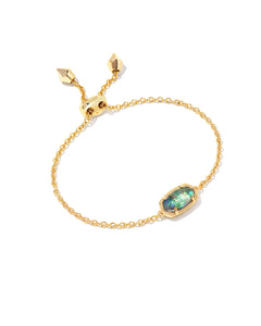 Elaina Gold Adjustable Chain Bracelet in Lilac Abalone