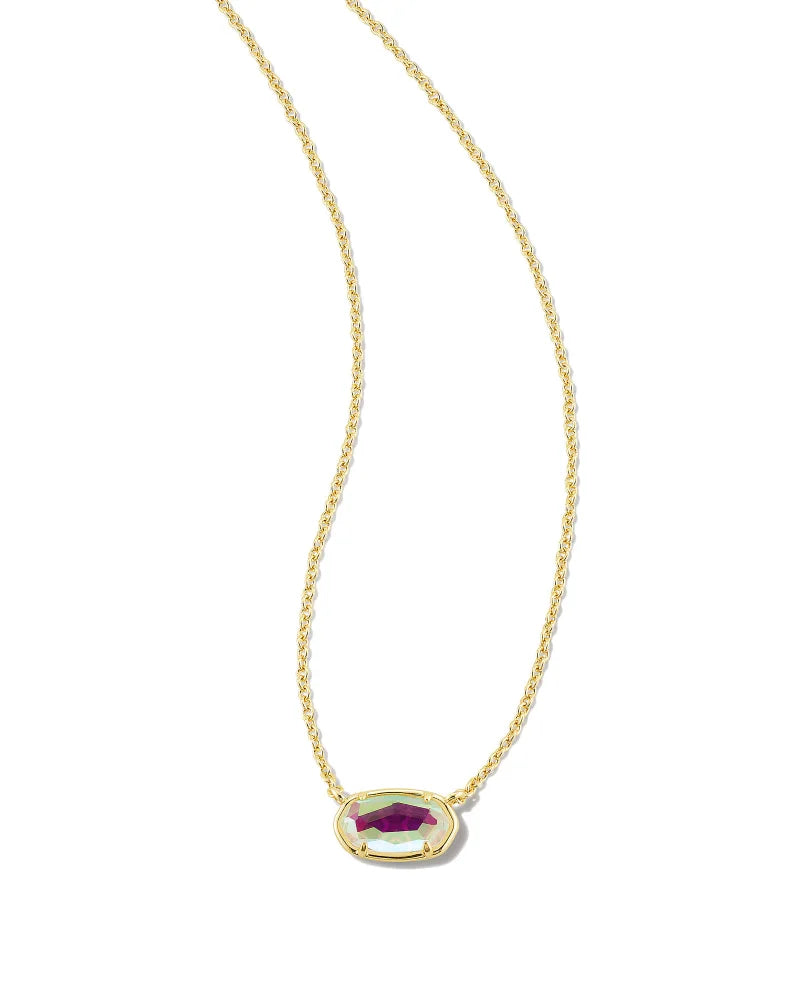 9608851005 Grayson Short Necklace Gold in Dichroic Glass