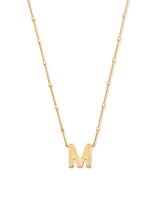 9608800289 Letter M Pendant Necklace in Gold
