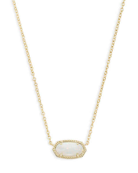 kendra scott necklace 
Elisa Gold Pendant Necklace in White Opal