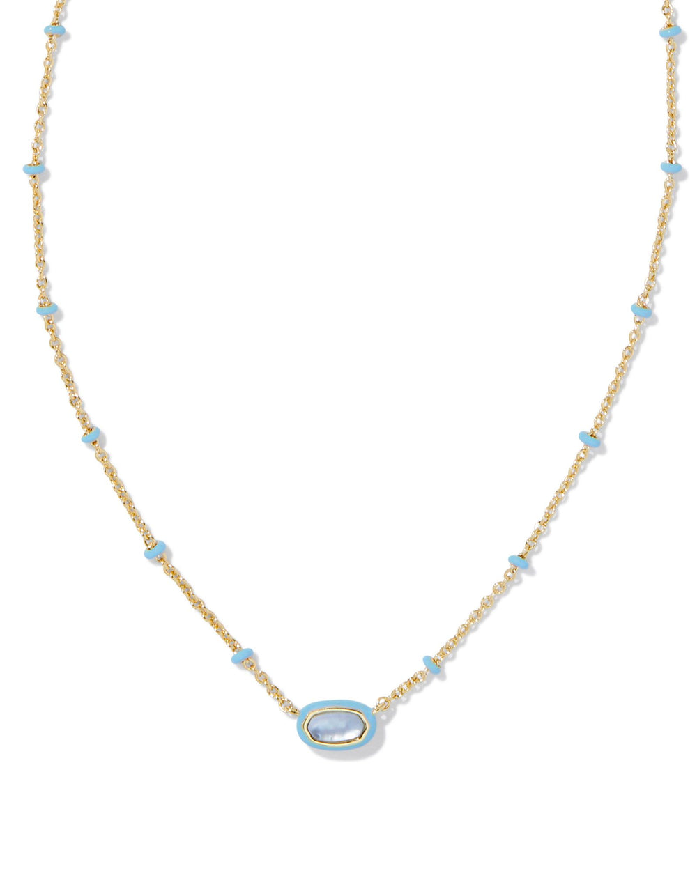 Mini Elisa Gold Enamel Frame Short Pendant Necklace in Periwinkle Illusion
kendra scott necklace