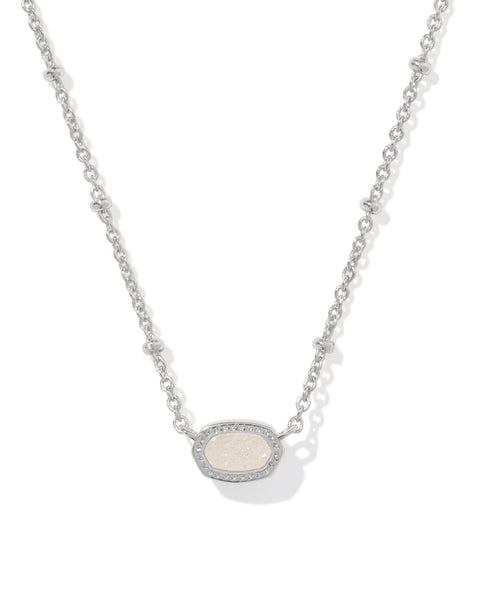 Mini Elisa Silver Necklace in Iridescent Drusy
kendra scott