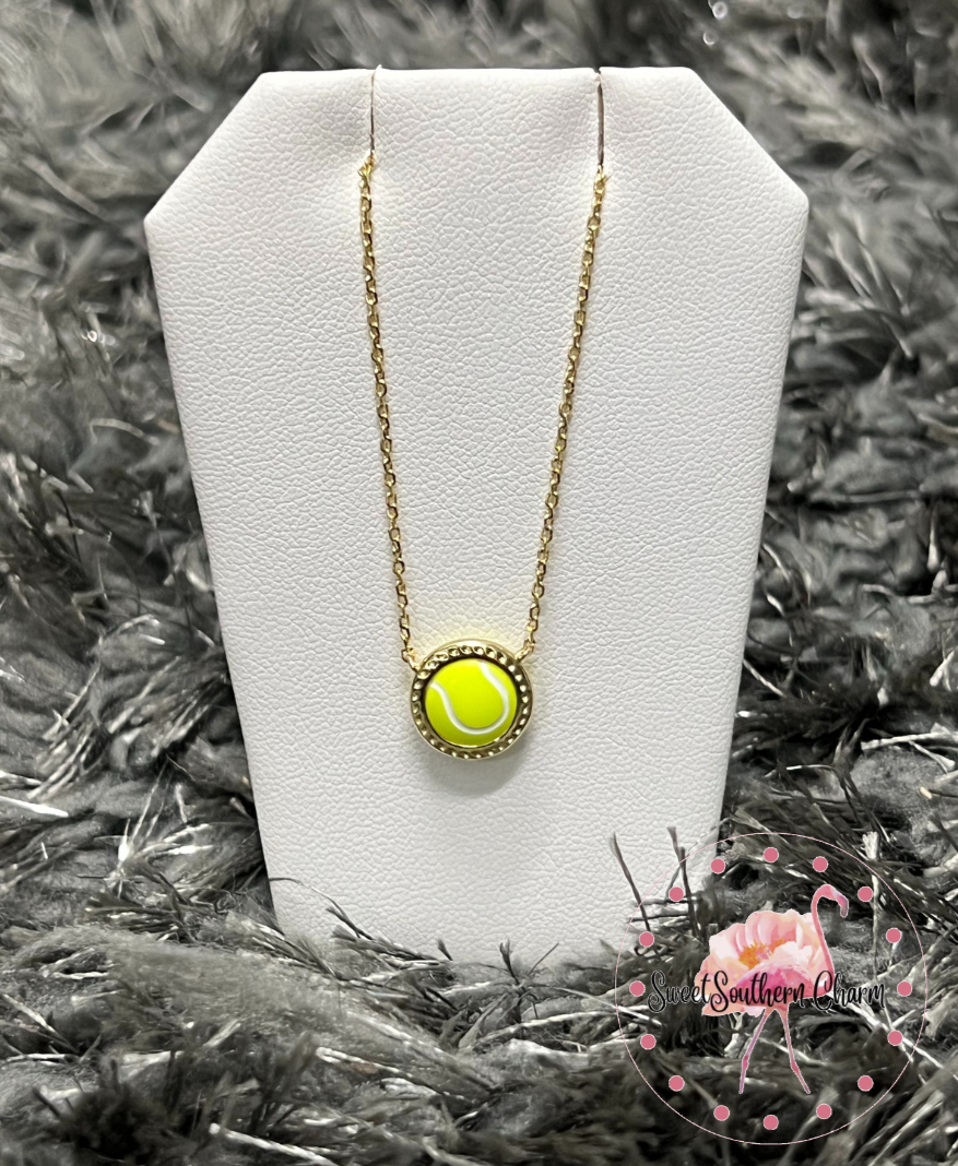kendra scott 
kendra scott necklace 
kendra scott sports collection 
Tennis Short Pendant Necklace Gold in Chartreuse Magnesite
