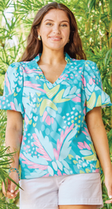 Kenzie Top - Aloha Green