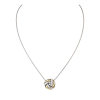 K5276-A003 Infinity Knot Collection - Two-Tone Slider Necklace
