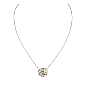 K5276-A003 Infinity Knot Collection - Two-Tone Slider Necklace