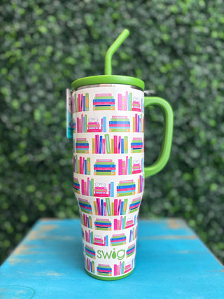 swig tumbler with handle 
book print