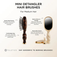 Teleties Mini Detangler Hair Brush for Medium Hair - Tan
