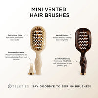 Teleties Mini Vented Hair Brush - Tan
