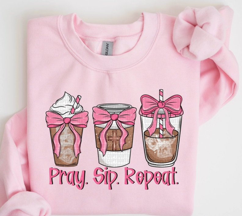 Pray Sip Repeat Crew
