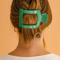 Flat Square Clip - Shamrock Shimmer