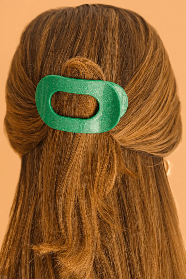 Flat Round Clip - Shamrock Shimmer