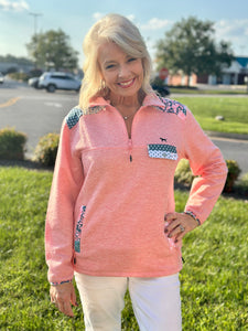 simply southern  
simply southern pullover 
Aria Quarter Zip Pullover - Petal