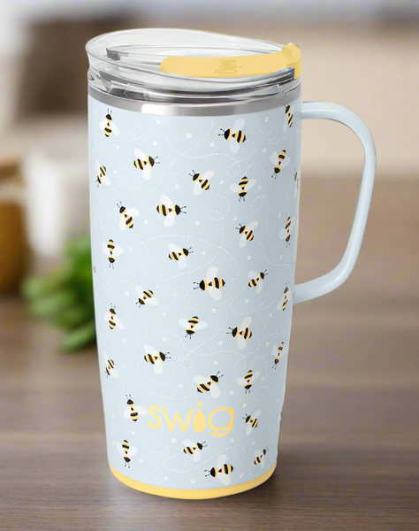 swig busy bee 22oz travel mug