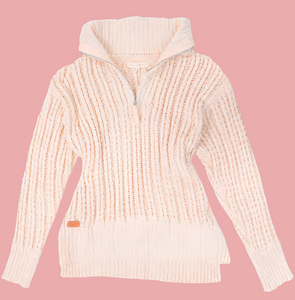 Quarter Zip Soft Sweater - Parch