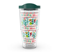 Dr. Seuss™ - Ornament Pattern 24oz Tumbler with Green Lid
