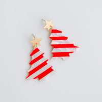 Candy Cane Christmas Earrings