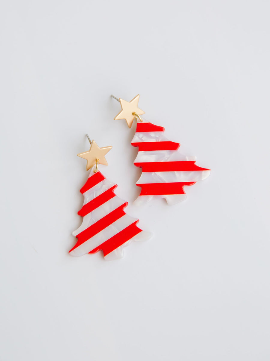 Candy Cane Christmas Earrings | Sweet Southern Charm