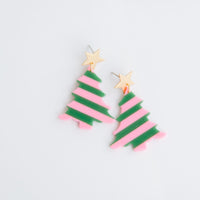 A Pink Christmas Earrings