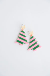 A Pink Christmas Earrings