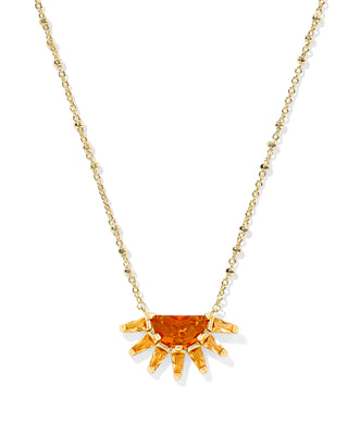 Samantha Sun Gold Orange Glass Necklace