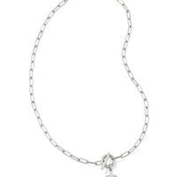 Cross Silver Link and Chain Necklace