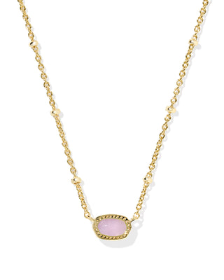 Mini Elisa Gold Necklace in Purple Amethyst