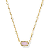 Mini Elisa Gold Necklace in Purple Amethyst