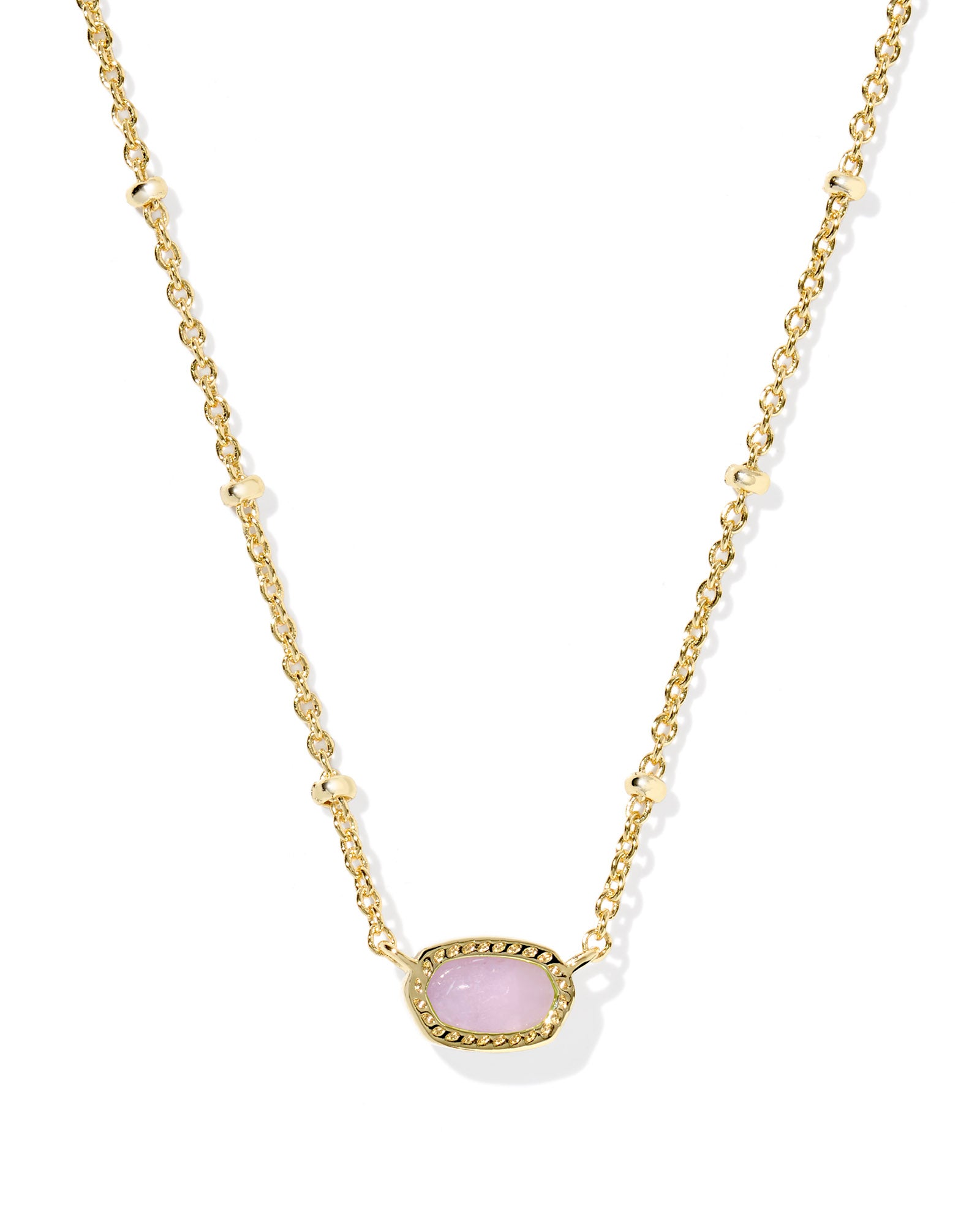 Kendra Scott | Mini Elisa Rhodium Necklace in Iridescent Drusy