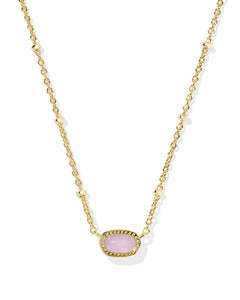 Mini Elisa Gold Necklace in Purple Amethyst