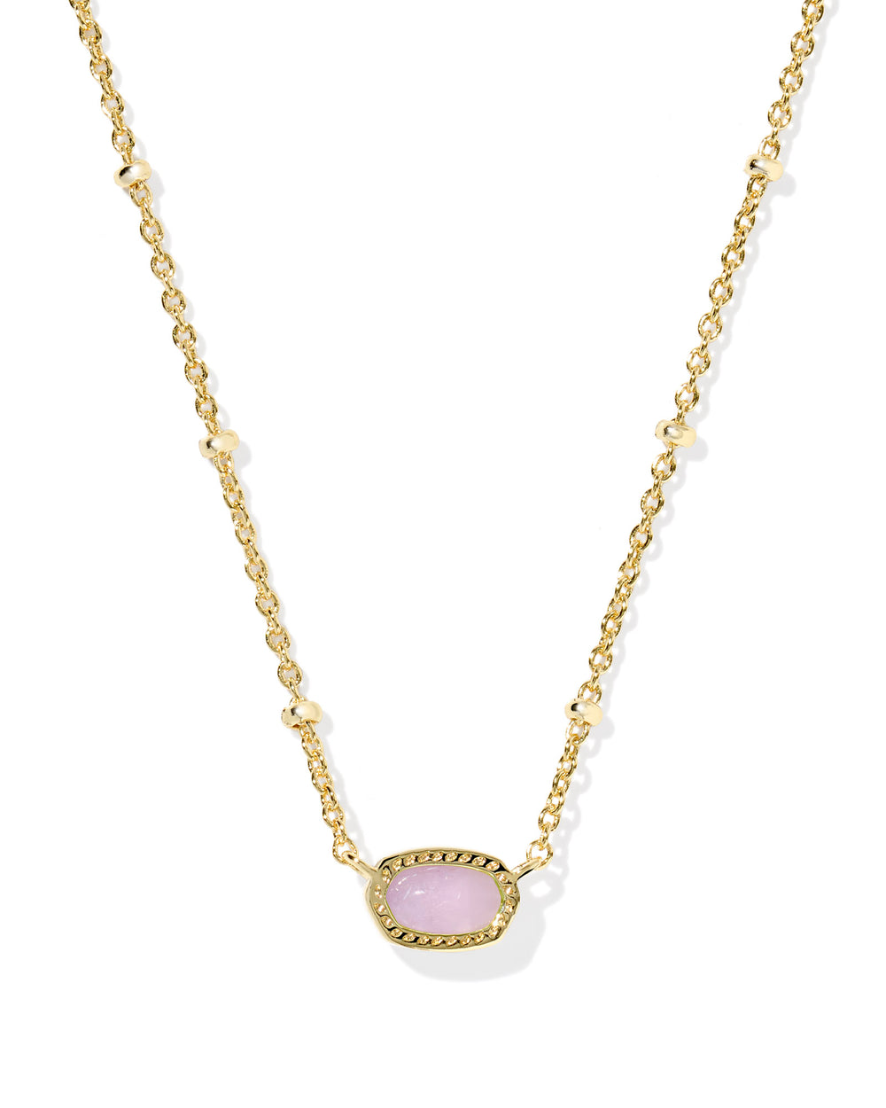 Mini Elisa Gold Necklace in Purple Amethyst
