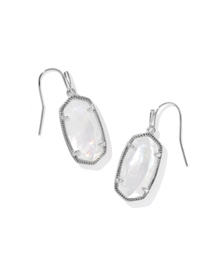 Dani Silver Ivory Mother of Pearl Drop Earrings