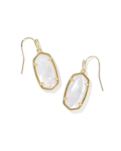 Dani Gold Ivory Mother of Pearl Drop Earrings
