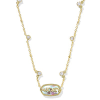Disney | Kendra Scott Gold Mickey Mouse Elisa Pendant Necklace in Dichroic Glass