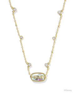 Disney | Kendra Scott Gold Mickey Mouse Elisa Pendant Necklace in Dichroic Glass