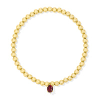 Cailin Stretch Bracelet Gold in Red Crystal