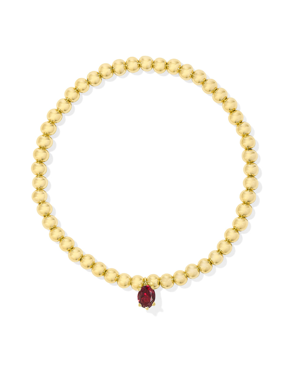 Cailin Stretch Bracelet Gold in Red Crystal