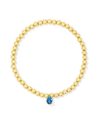 Cailin Stretch Bracelet Gold in Blue Violet Crystal