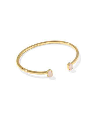 Emilie Cuff Bracelet Gold in Iridescent Drusy