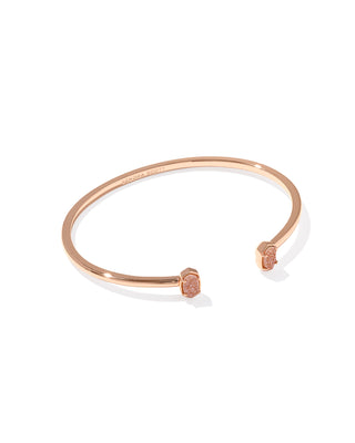 Emilie Cuff Bracelet Rose Gold in Sand Drusy