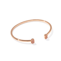 Emilie Cuff Bracelet Rose Gold in Sand Drusy