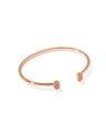 Emilie Cuff Bracelet Rose Gold in Sand Drusy