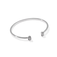 Emilie Cuff Bracelet Silver in Platinum Drusy
